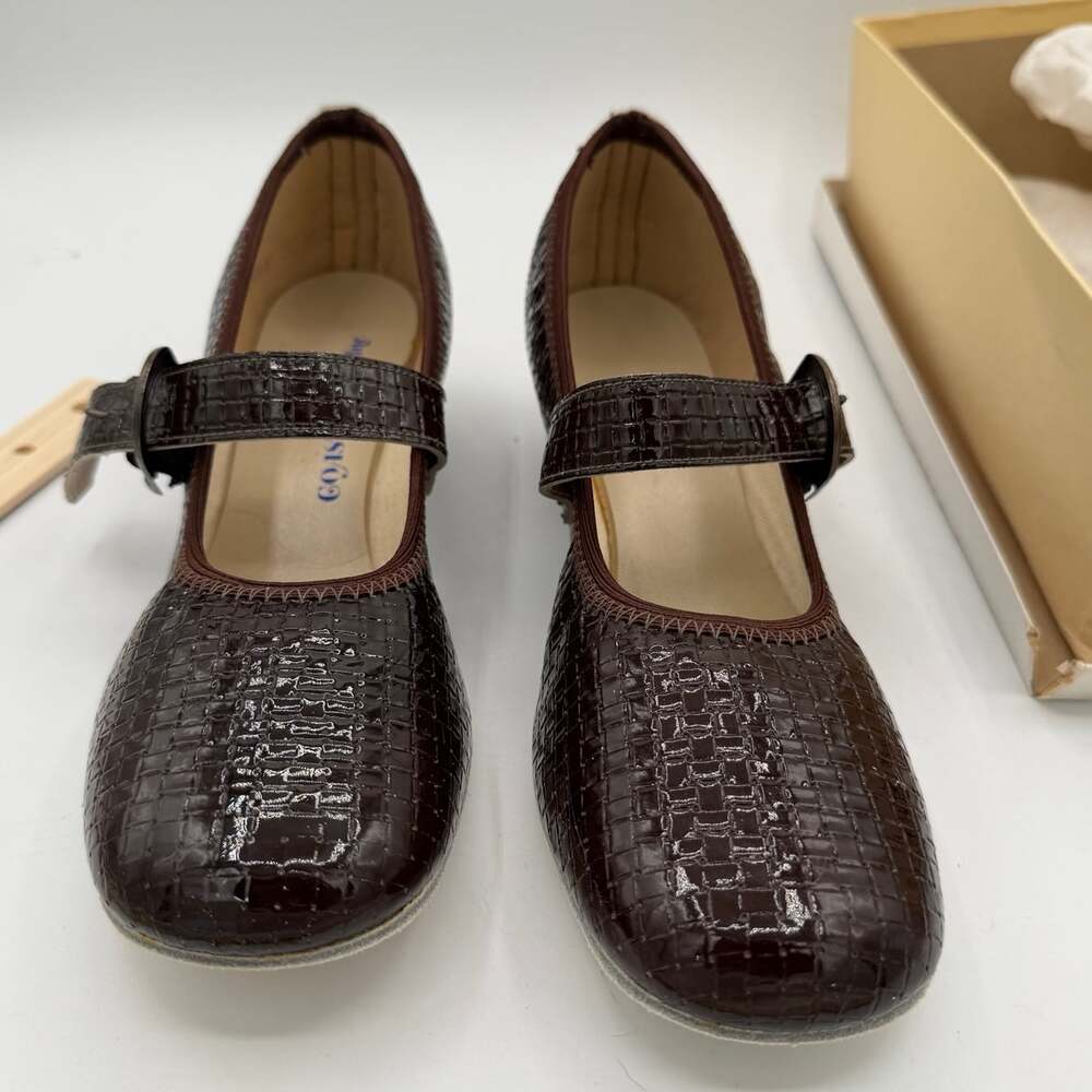 Coast Square Dance Shoes Womens Size 8.5N Brown Basket Vtg orig Box